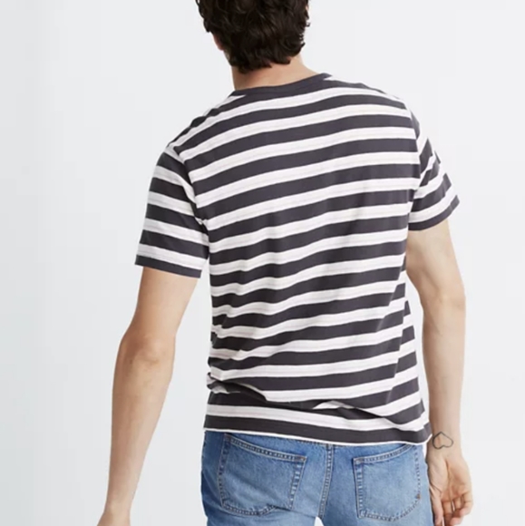 Madewell Allday Crewneck Tshirt in Monona Stripe NWT! - Picture 2 of 6
